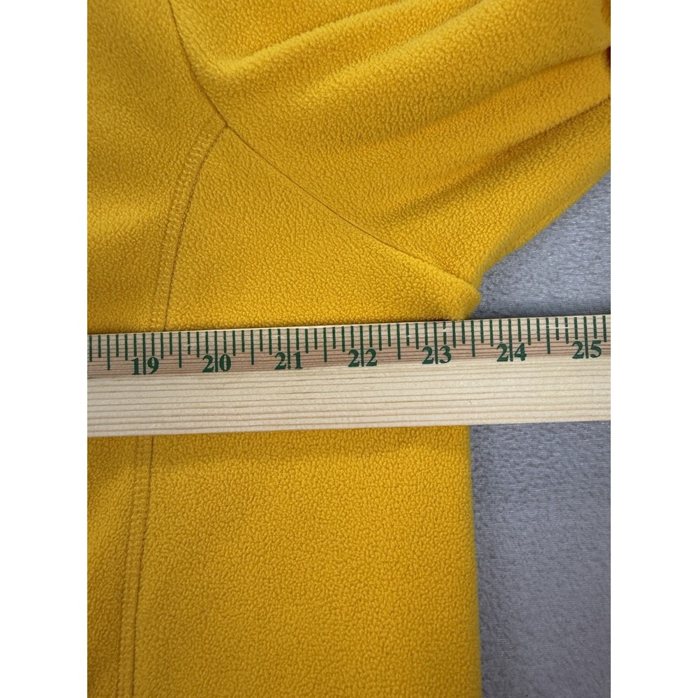 Lands End Women's Sz XL Yellow Mock Neck‎ Fleece 1/4 Zip Pullover Sweater - Picture 5 of 7